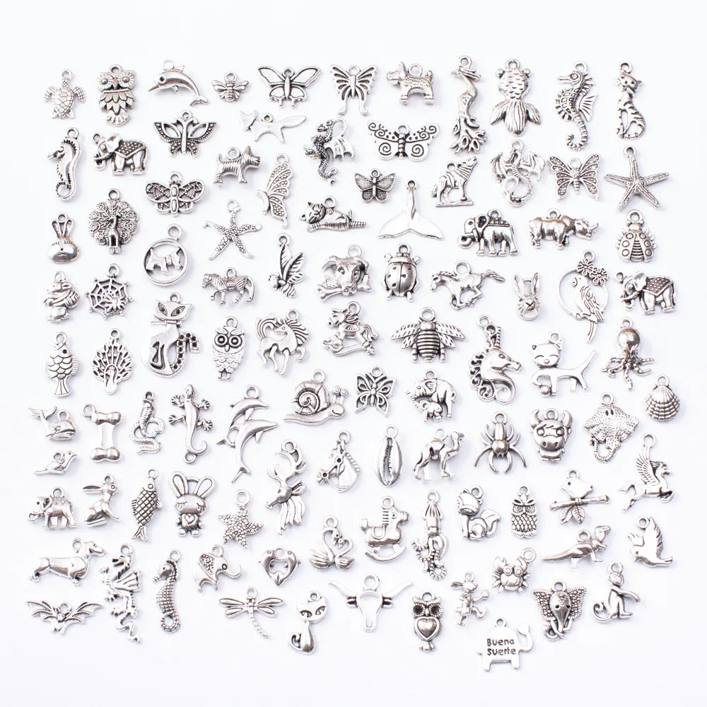 Wholesale Alloy Assorted Silver Animal DIY JEWELRY MAKING