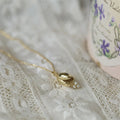 Newest Unique Design Gold Plating Girls Gifts Flower Bud Pendant Necklace