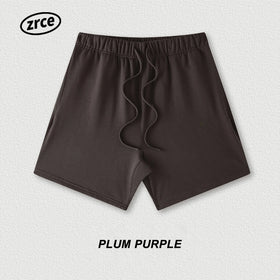 OEM ODM Summer 440G 100% Cotton Solid Breathable Elastic Waist Mid Hip Hop Fashion Heavyweight Workout Gym Shorts for Men