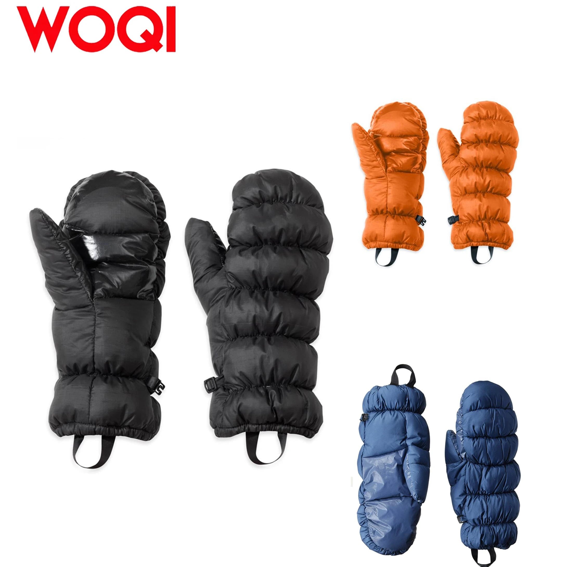 WOQI Windproof Waterproof Ultra Light Outdoor Down Hand Mask Camping Nylon Winter Hand Mask
