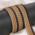 3mm/4mm/5mm/6mm Width Stainless Steel Wheat Gold Silver Chain Necklaces for Men Boy Women Jewelry 16" -30"