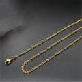 Gold Plated Stainless Steel Classic O Link Chain Necklace for Engagement & Anniversary Gifts