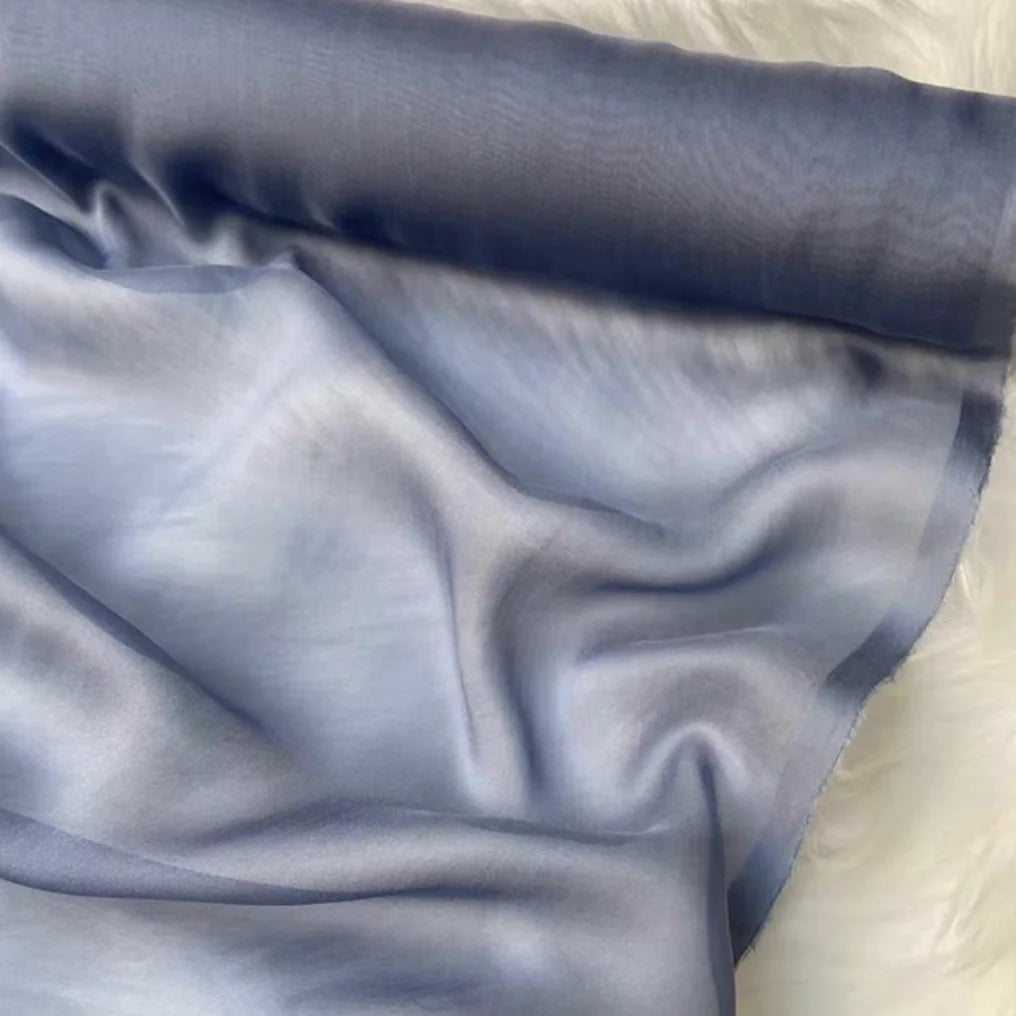 Semitransparent Cool Comfortable Feeling Custom Solid Colors Top Quality Popular Silk Chiffon Fabric for Popular Fashion Scarves