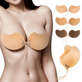 Mango Shape Drawing Design One-Piece Adhesive Silicone Sticky Bra Wire-Free Strapless for Everyday Style for Women