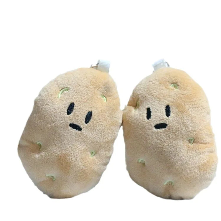 Wholesale Kawaii Design Plush Vegetables Potato Keychains Toys Cute Soft Food Stuffed Animals Plushie Potato Keychain Toys Doll