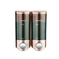Manual Double Headed Plastic Soap Dispenser Wall Mounted Bathroom Hand Soap Shampoo Shower Gel Dispenser