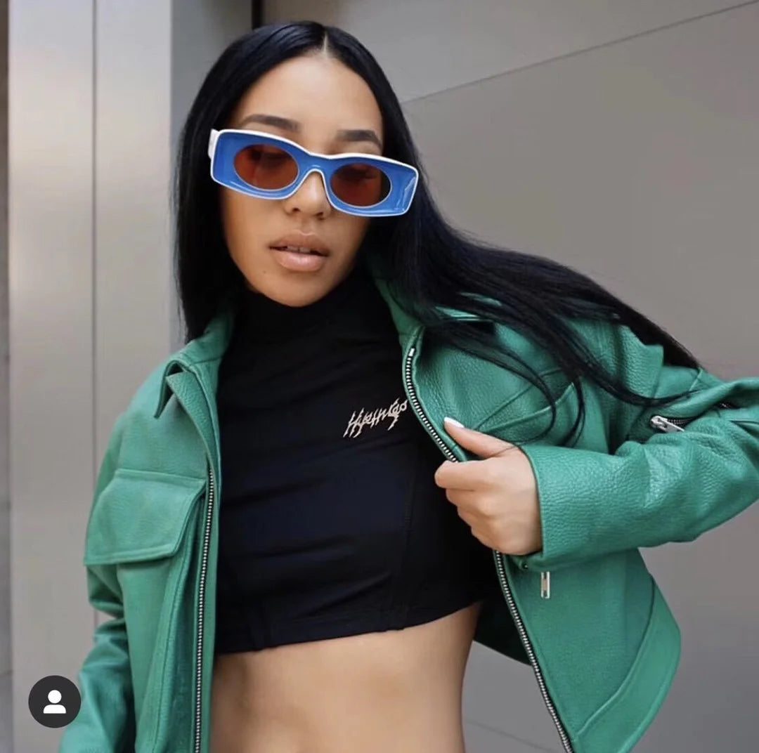 2022 Cool Popular Candy Color Small Square Sunglasses Women Men Luxury Sun Glasses Female Retro Hip Hop Uv400 Shades Pink
