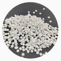 500g/Lot 5MM Blue White Color Snowflake Sprinkles Polymer Clay Slice for Nail Art Dessert Cake Scrapbook Phone Case Decor
