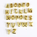 JS1511 18K Gold Plated 3D Bubble Alphabet Letter Beads A-Z Initial Pendant for Necklace Jewelry DIY