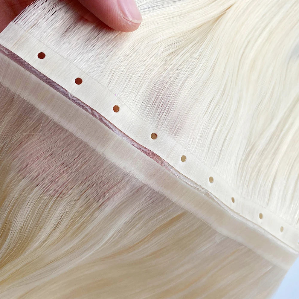 Direct Factory Wholesale Remy Virgin Cuticle European Double Drawn Silky Straight Wave Xo Invisible Weft 100% Cuticle Intact