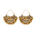 Classic Moon Indian Jhumka Earrings for Women and Children's Retro Tassel Wedding Alloy Jewelry