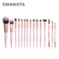MAANGE Wholesale 15 Pcs Custom logo pink Eye Shadow Foundation Brush Cosmetics Makeup Brushes Set