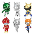 Warrior Knight Cartoon Character Heroes Charm Original 925 Sterling Silver Enamel Green Bead Fit Women Jewelry Charm Bracelets