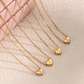 Gold Plated Jewelry A-Z 26 Alphabet Necklaces Stainless Steel Initials Letter Heart Shaped Pendant Necklace Women Christmas Gift