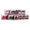 DIY Wood Train Toy for Kids Snowman Bear Wooden Train Carriages Railways Set for Children Christmas New Year Gift