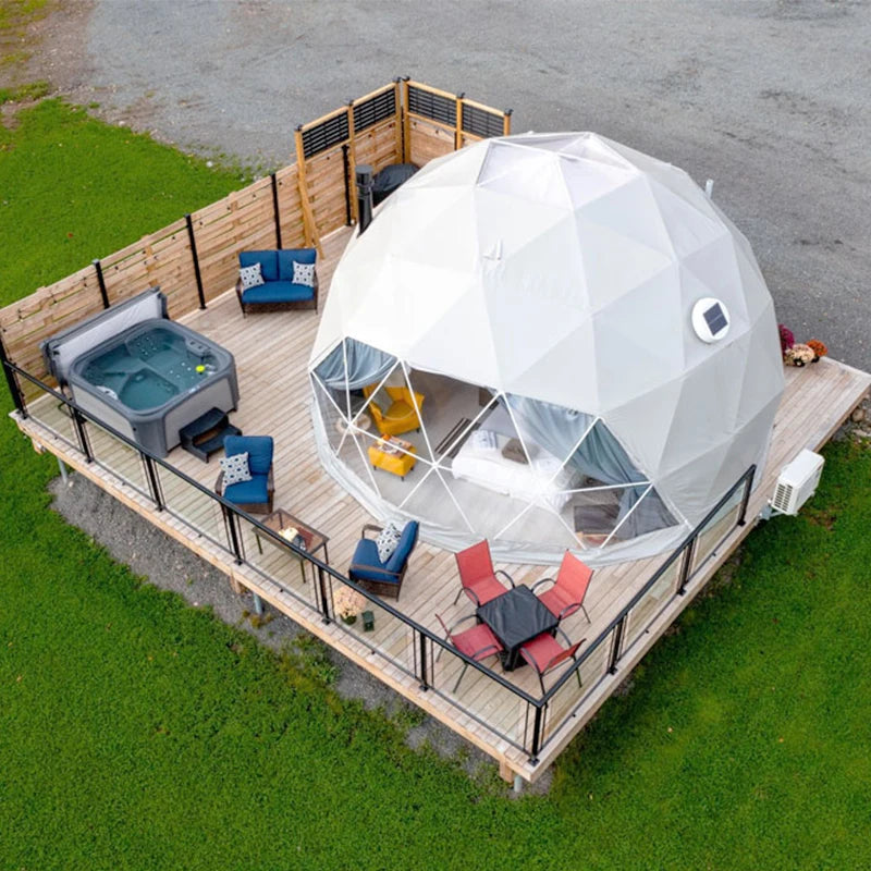 8 Persons Outdoor Geo Domos Transparent Big Luxury Geodeisc Glamping Dome Igloo Tent