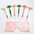 DIY Hand Made Natural Jade Rose Quartz Beads Eye Beauty Mask Facial Healing