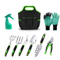 China Cheap Garden Tool Set 9 Piece Aluminum Alloy Steel Hand Tool Starter Kit with Garden Bag Outdoor Tool