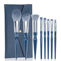8 PCS Customizable Color & Logo Crystal Pillar Designed Soft Makeup Brushes Set Cosmetic Tool Kit