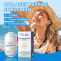 Collagen Peptide Sunscreen Cream Broad Spectrum UV Protection Fast Absorbing Lightweight Texture Daily Wear Sunscreen SPF 50