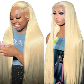 Wholesale Raw Virgin 613 Color Swiss Lace Front Wigs 180% Density European Human Hair Wigs Full 13x4 Lace Frontal Blonde Wig