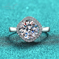 Silver 925 Original 3 Carat Brilliant Cut Diamond Test Past D Color Moissanite Cushion Shape Ring for Teen Girls Fine Jewelry