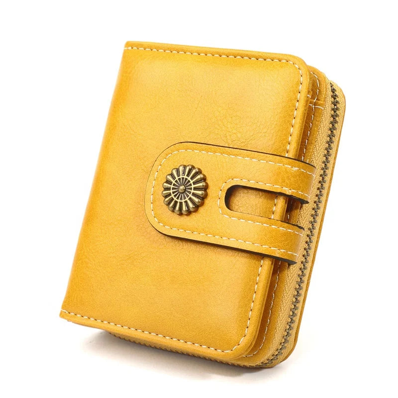 Lady Business Casual Driver's License Multifunctional Cash Card Holder Wallet Short Fairland Women's Cover Waterproof PU Leather