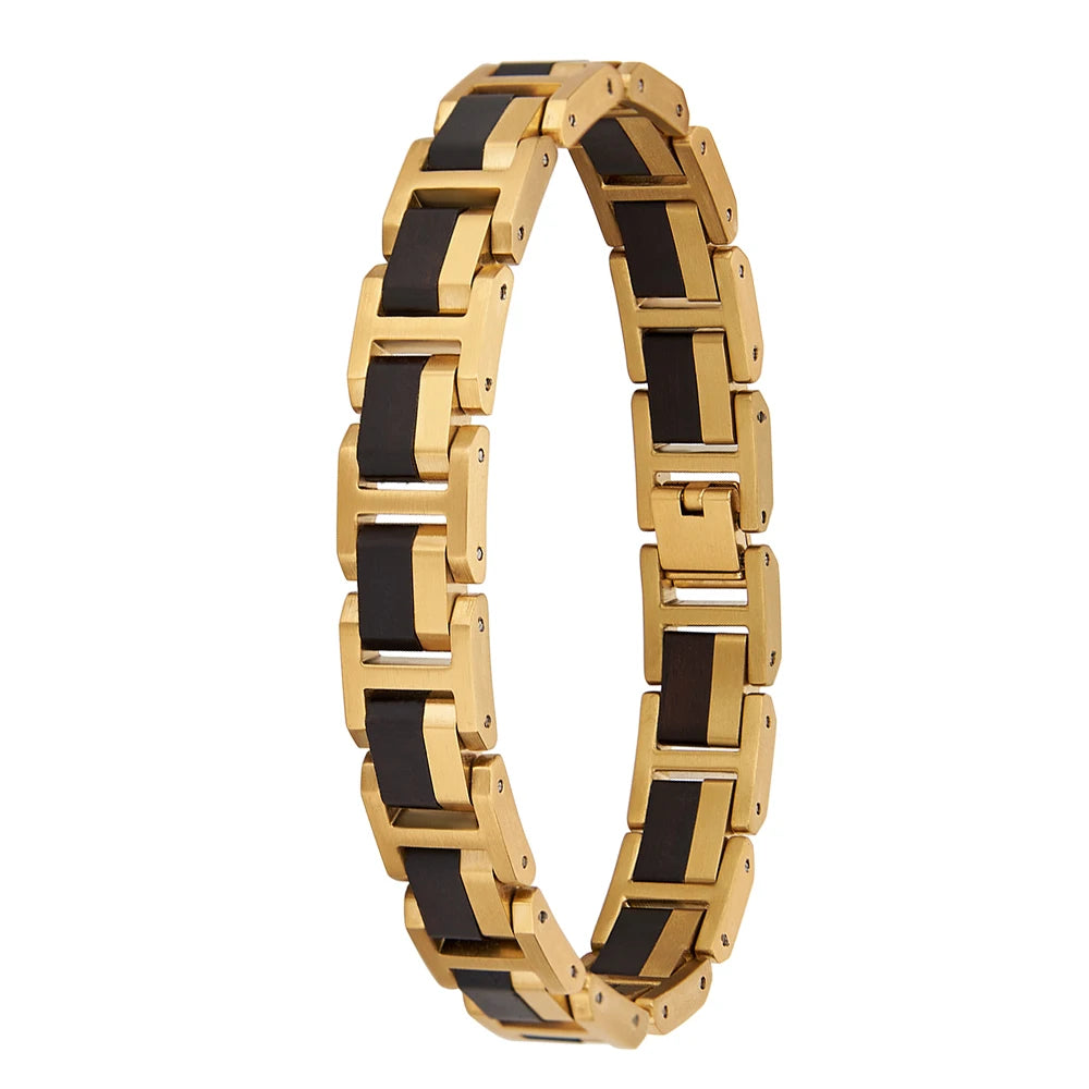 Durable Romantic Golden Plated Wooden Unisex Wrist Chain Gift Bracelet DODO DEER S18