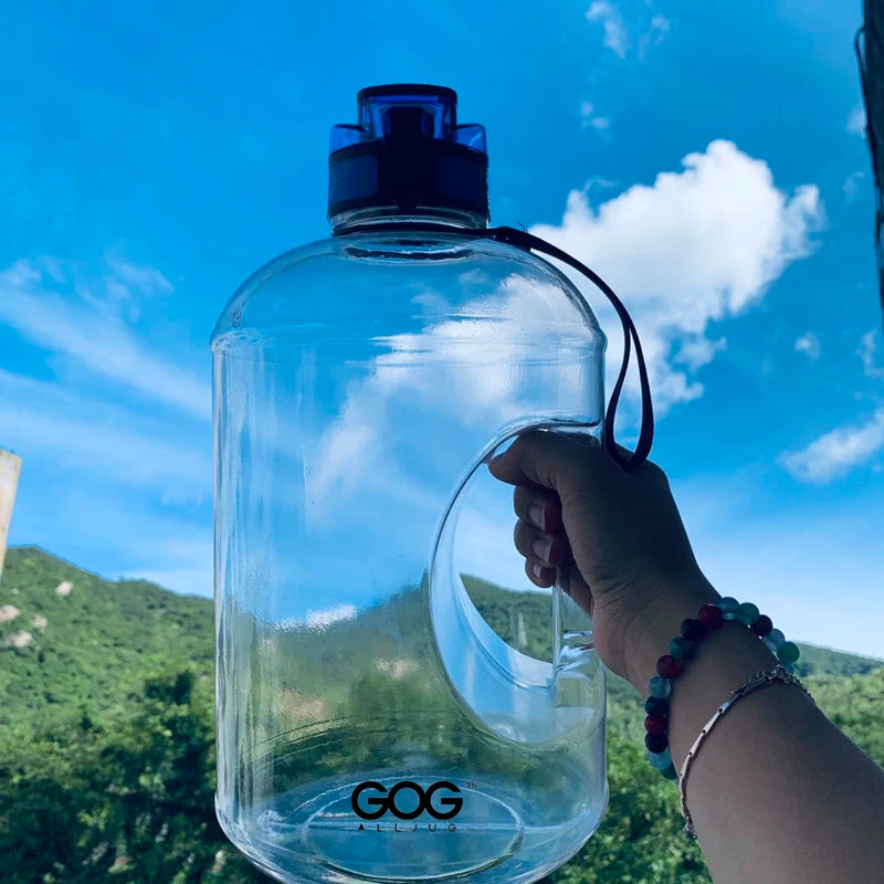 Large 3.78L Gallon Water Bottle with Time Marker & Motivational BPA Free Leak Proof Wide Mouth Water Jug