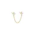 LOZRUNVE Jewelry Factory China Fashion Double Pierced Clover Chain Earring Findings