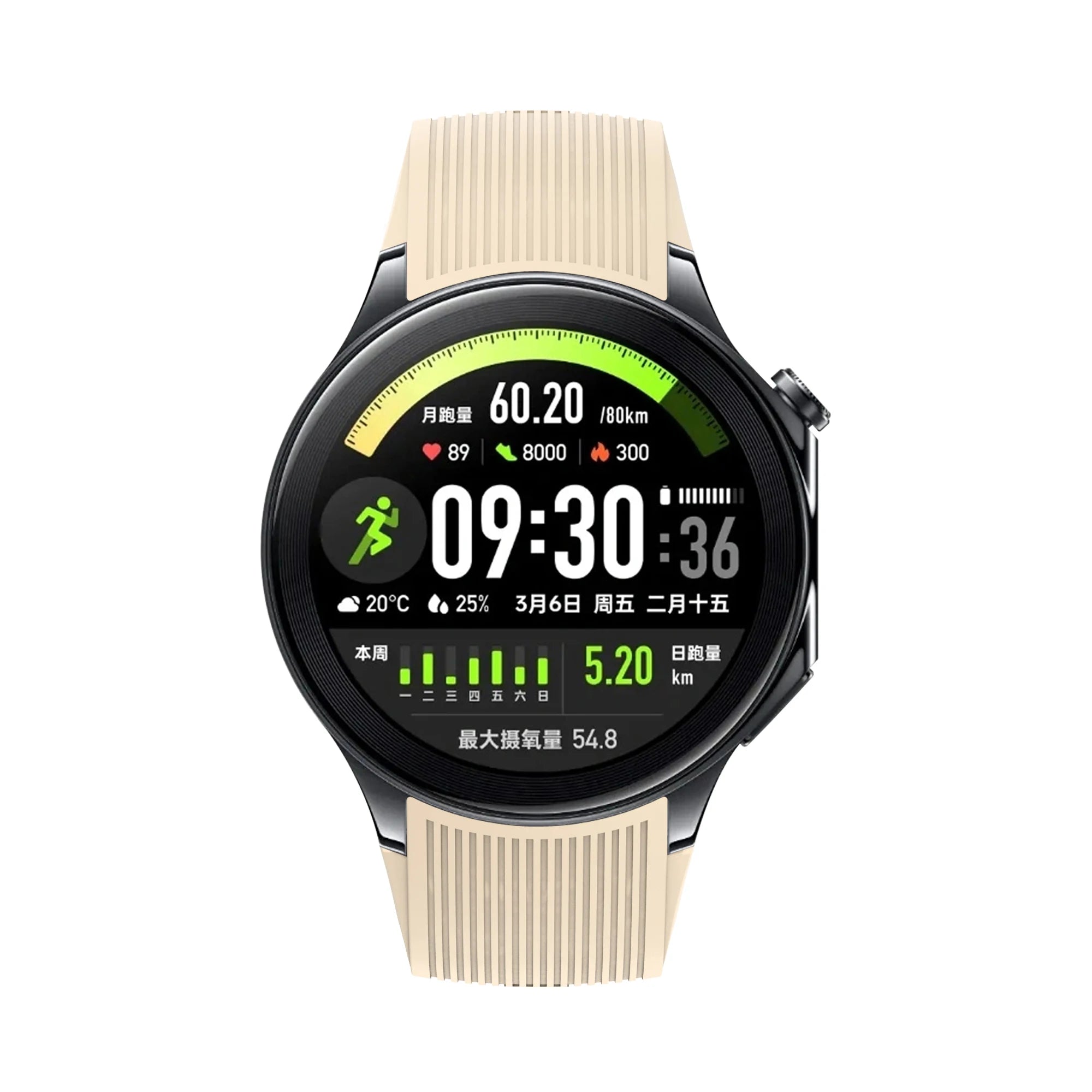 Eraysun Sport Waterproof Replacement Silicone Watch Strap for Oppo Watch X Rubber Wristband Soft Bracelet