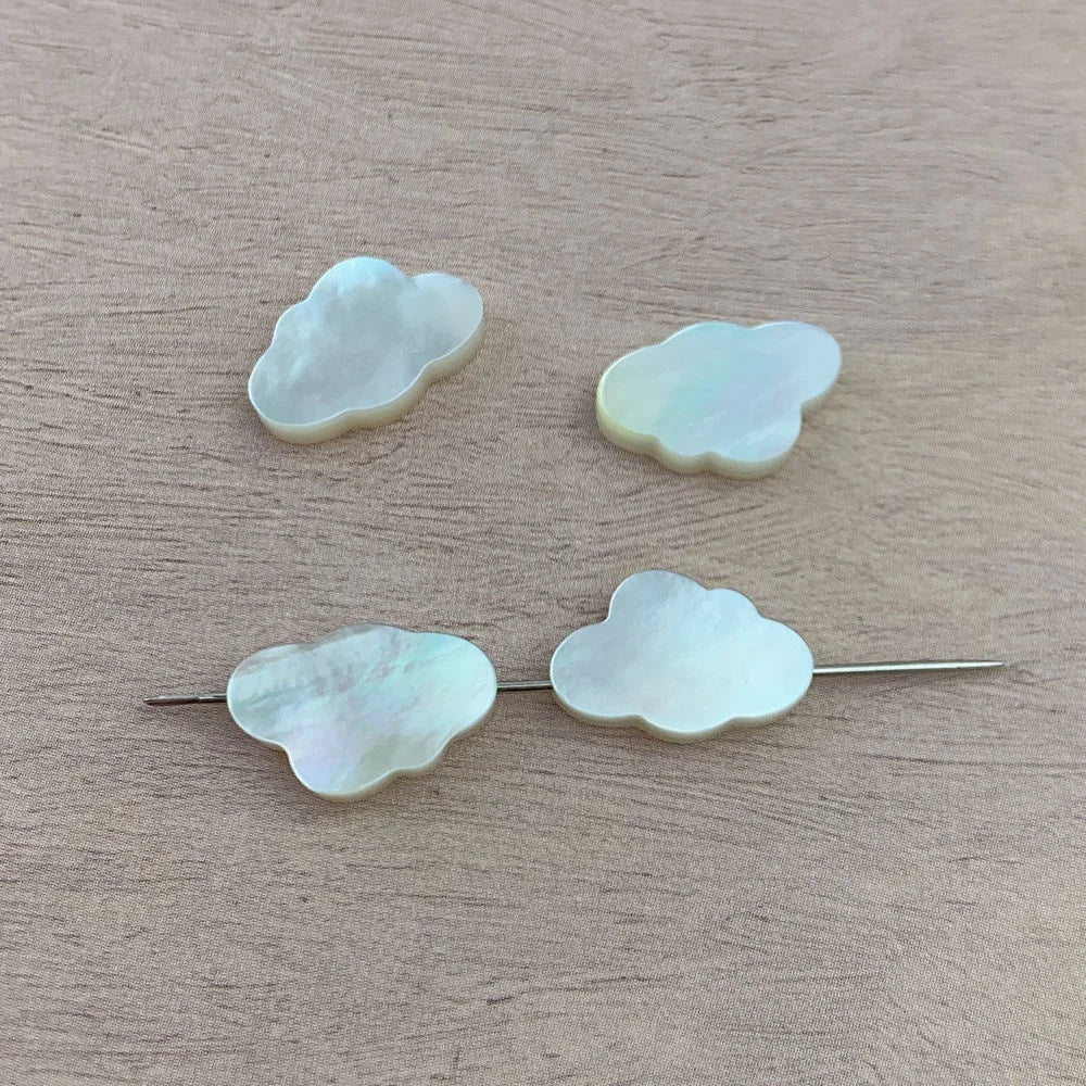 Wholesale White Natural Mother of Pearl Shell MOP Cloud Beads for Jewelry Making Accessories