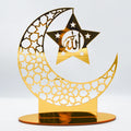Muslim Islamic Eid Mubarak Festival Acrylic Ornaments Table Decoration Acrylic Desktop Decoration for Muslin Ramadan Party Gift
