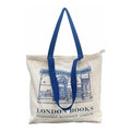 Custom Eco Friendly Canvas Promotional Small Tote Bag Zipper Closure Long Handle White Shopping Advertising Logo Printed