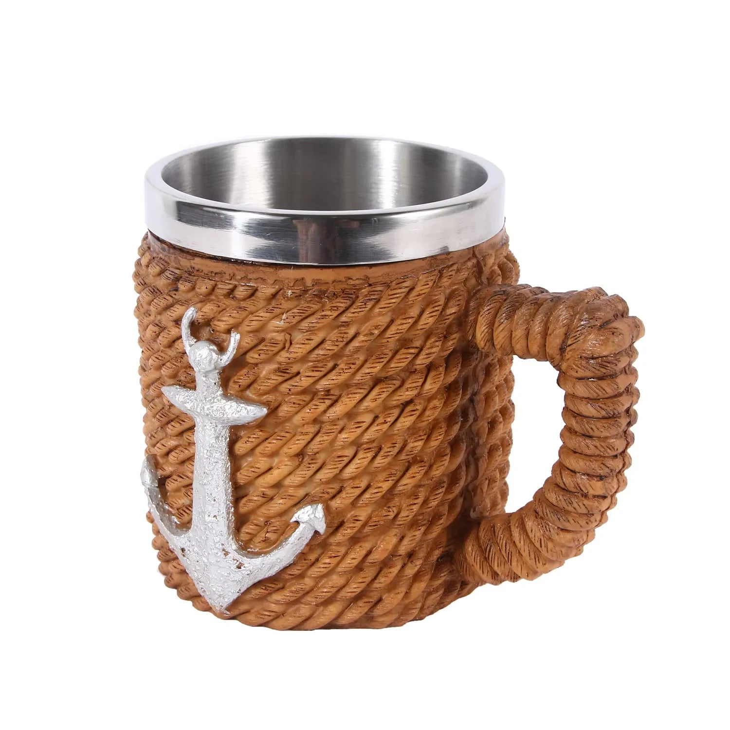 Mini Pirate Anchor Charm Mug WJA11 Classic Stainless Steel Customizable Caneca Resina Lid Water Tea Beer Hot Thermal