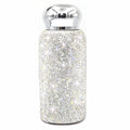 Women Creative Portable Handle Color Crystal Rhinestone Diamond Bling Bling Stainless Steel Vacuum Thermos Flask Water Bottle