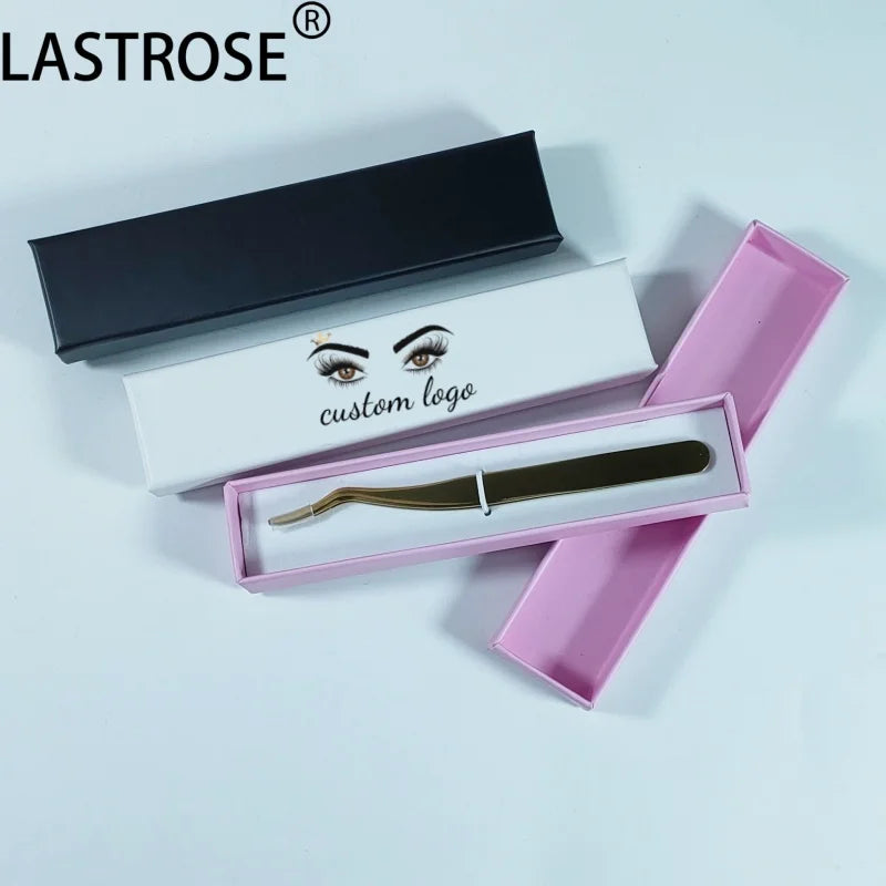 Private Label Tweezers Volume Fiber Tip OEM Stainless Steel Tweezer Package Box Empty Tweezer Packaging Box