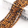 JC Wholesale tiger Eye Natural Stone Beads 8mm High Quality 5A Level tiger Eye Beads for Bracelet Making