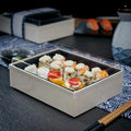 Personalized Foldable Chocolate Strawberry Cube Recyclable Medium Wood Sushi Packaging Boxes