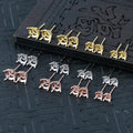 Diy 4mm 5mm 6mm 7mm 925 Sterling Silver Four Claws Bezel Earrings Post Ear Stud Blanks Setting Jewelry Findings