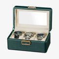 3 Slot New Luxury Green PU Leather Watch Jewelry Box  Organizer