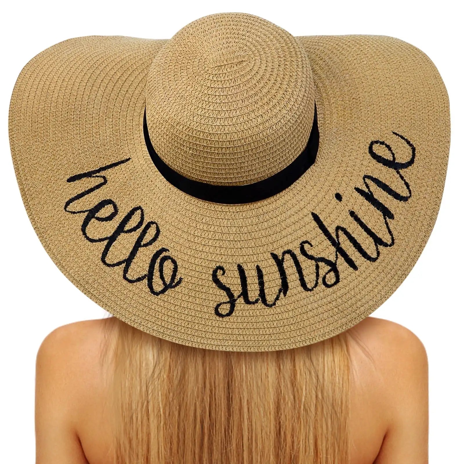Custom Logo Lifeguard Straw Hat Panama Style Wide Brim Natural Grass Summer Sun Beach Hat for Outdoor Men Women Surf Fishing