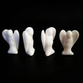 Huiying 1.5 Inch White Jade Statue of Angel Sculptures Crafts