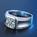 Moissanite Ring 925 Silver Vvs Gold Plated Wedding Rings GRA Certified Moissanite Band Ring