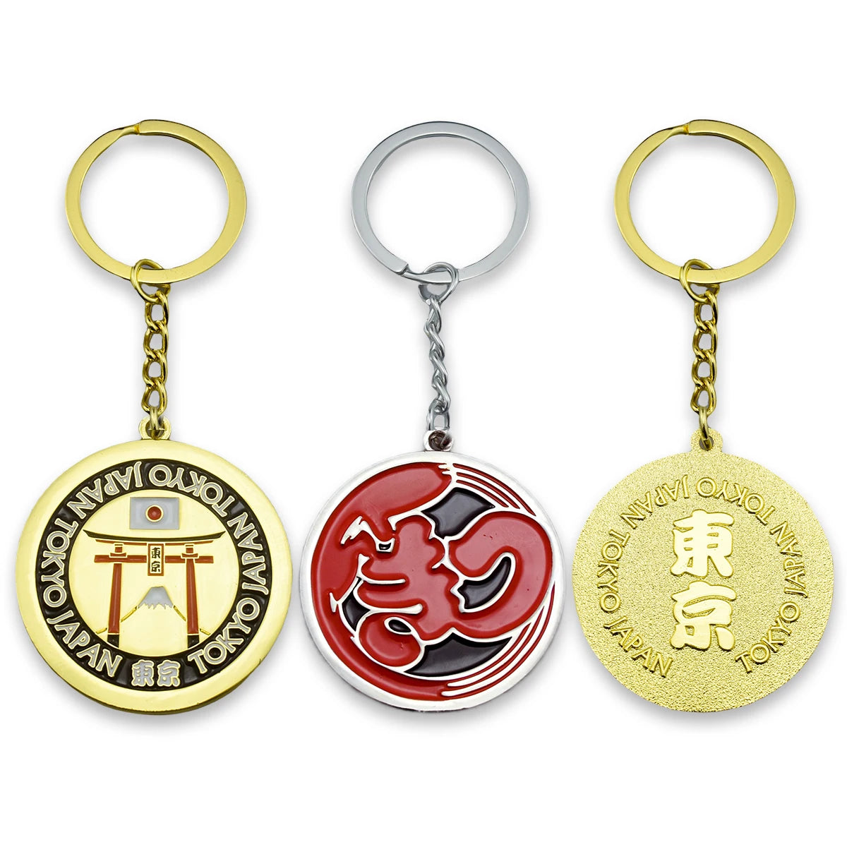 Factory Price Soft Enamel  City Name Keychain Scenic Area Sushi Keychain Souvenir Key Ring