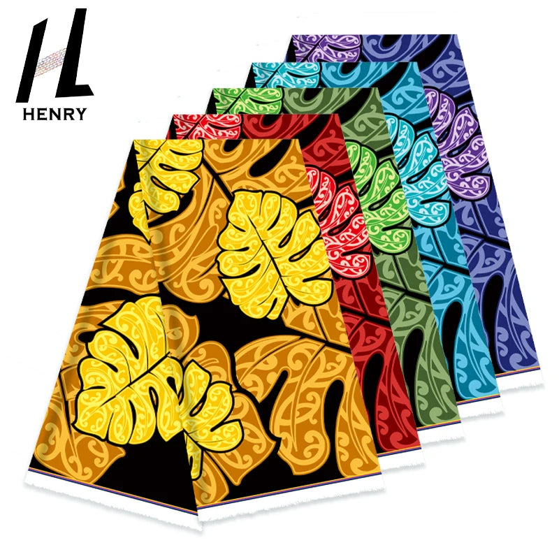 Henry Island Style 100% Polyester Printed Fabrics for Garment Digital Mumu Dress Chuuk Skirts Inkjey Pacific Islander Women