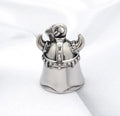 New Design Cross Ox Stainless Steel Retro Good Luck Bell Guardian Motorcycle Bell Pendant Necklace