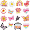 Lovely Anime Style Flower and Animal Series 3D Embroidered Patches PVC Iron-On and Sew-On Decor for Fabric for Chenille