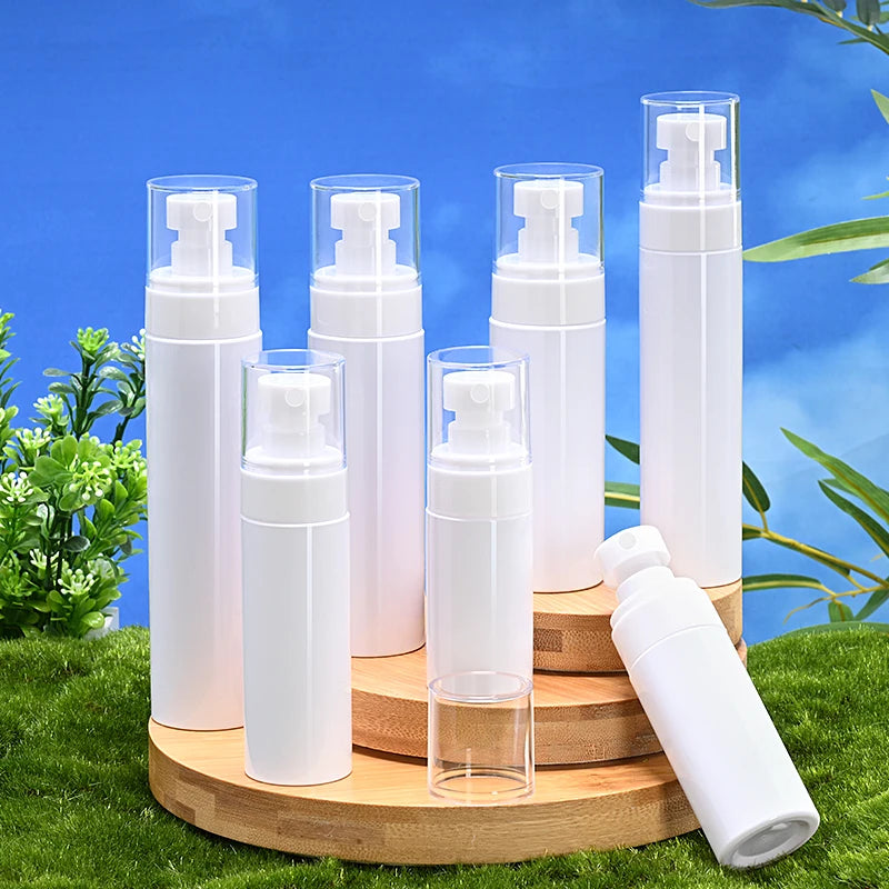 Mist Spray Bottle 40ml 50ml 60ml 80ml 100ml 120ml Empty Travel Perfume Pump Bottle Room Body PET Refillable Cosmetic Packaging MegaBDM