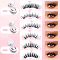M Series Magnetic Lashes Kit with Magnetic Cilp No Need Glue Reusable Many Times 2 Pairs Lashes One Box